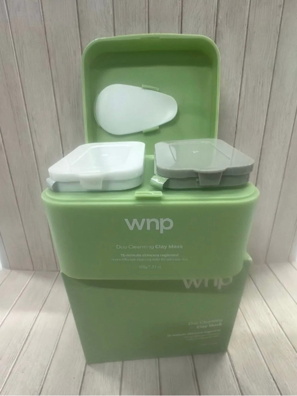 Green Duo Cleansing Clay Mask - Gentle Purifying Cleanser & Exfoliant
